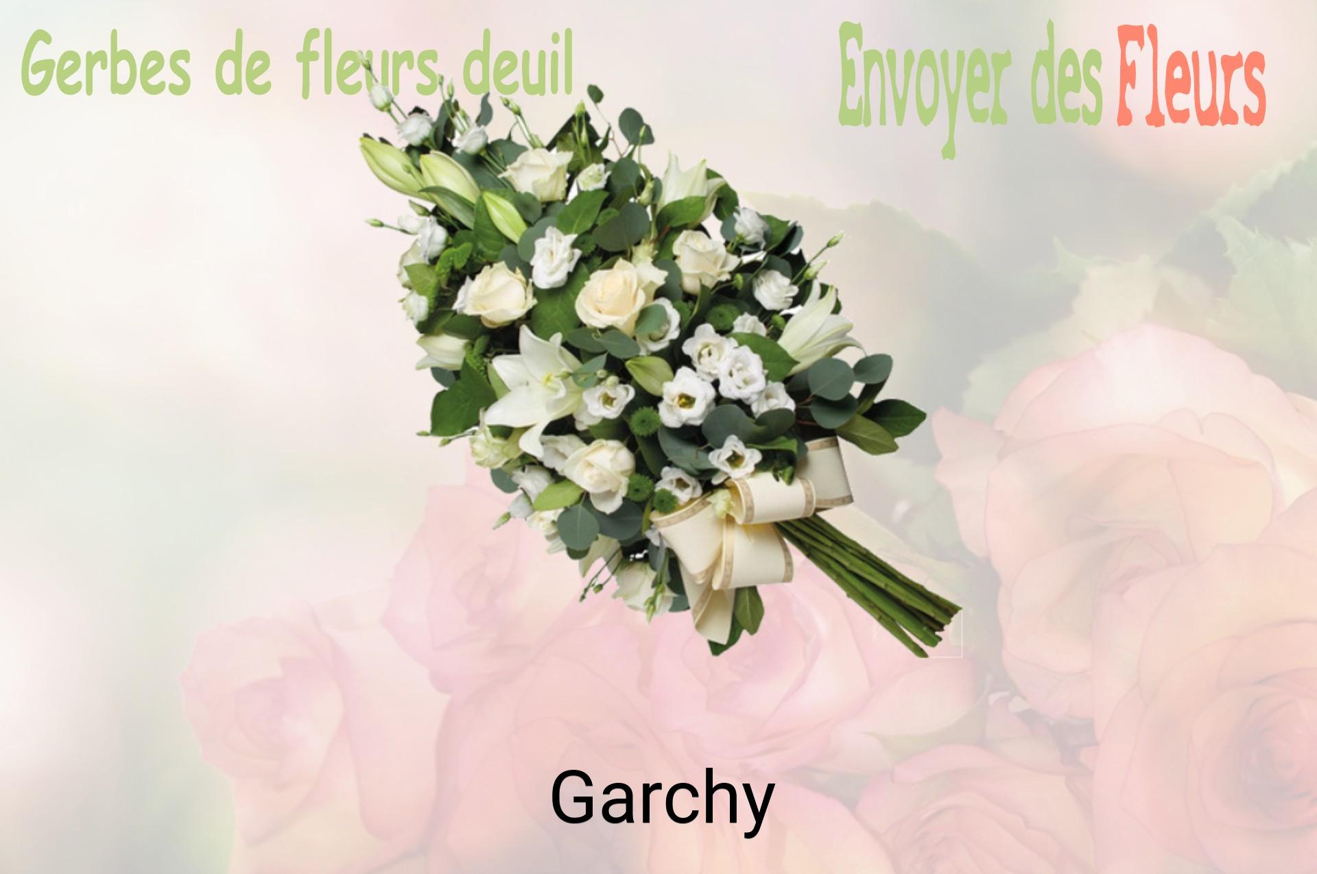 Gerbe de fleurs de deuil livrée à Garchy